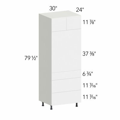 Illume® Tuscany Blanco 30"W x 79.5"H x 24"D Oven Cabinet (OC3084S-3)