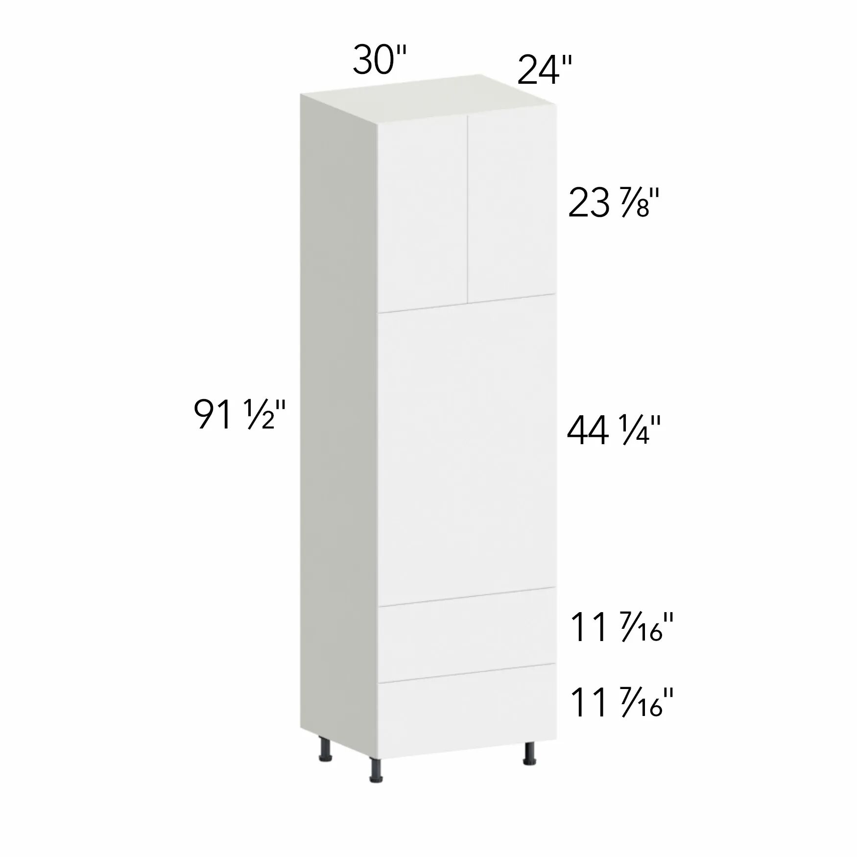 Illume® Tuscany Ida 2 30"W x 91.5"H x 24"D Oven Cabinet (OC3096C)