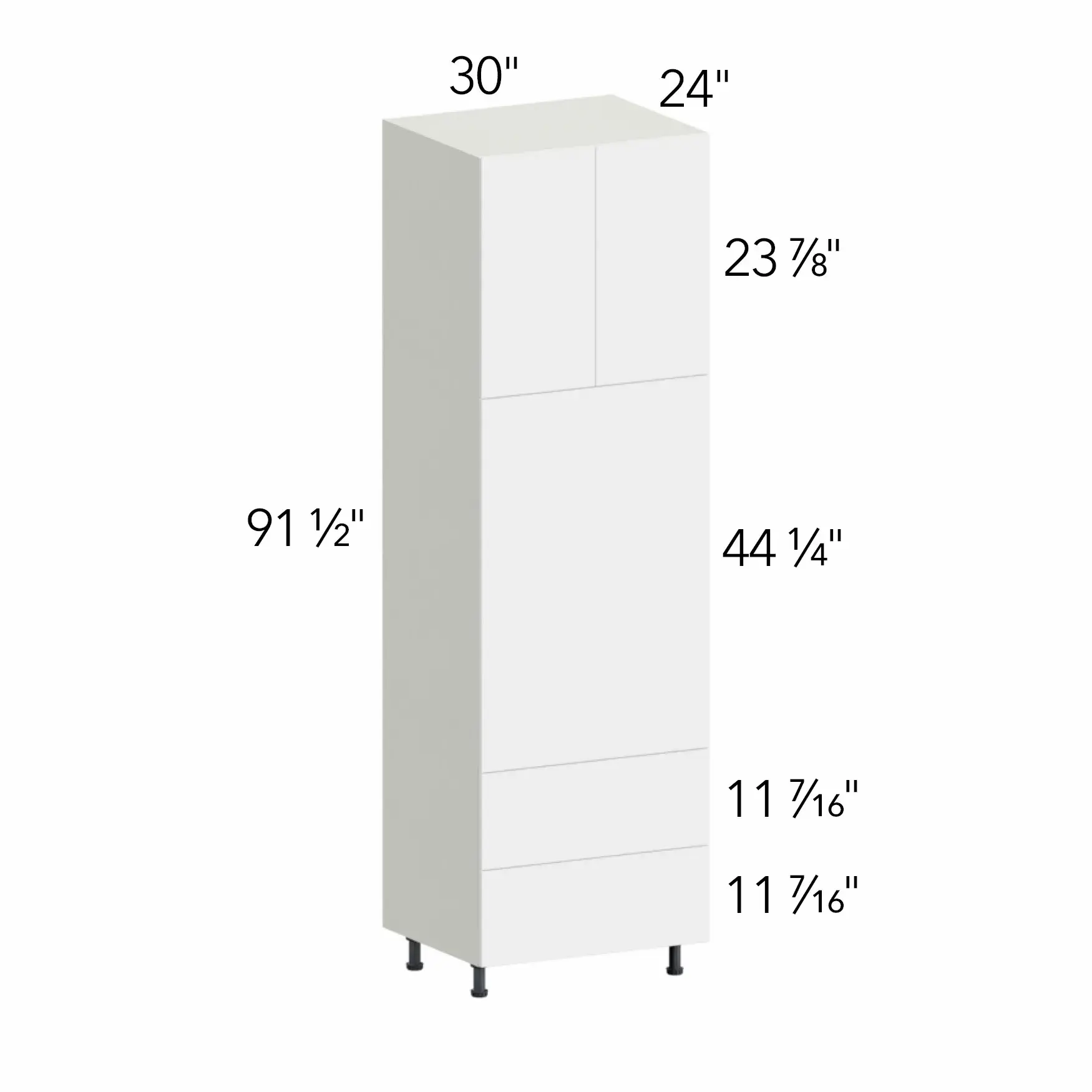 Illume® Tuscany Ida 2 30"W x 91.5"H x 24"D Oven Cabinet (OC3096C)