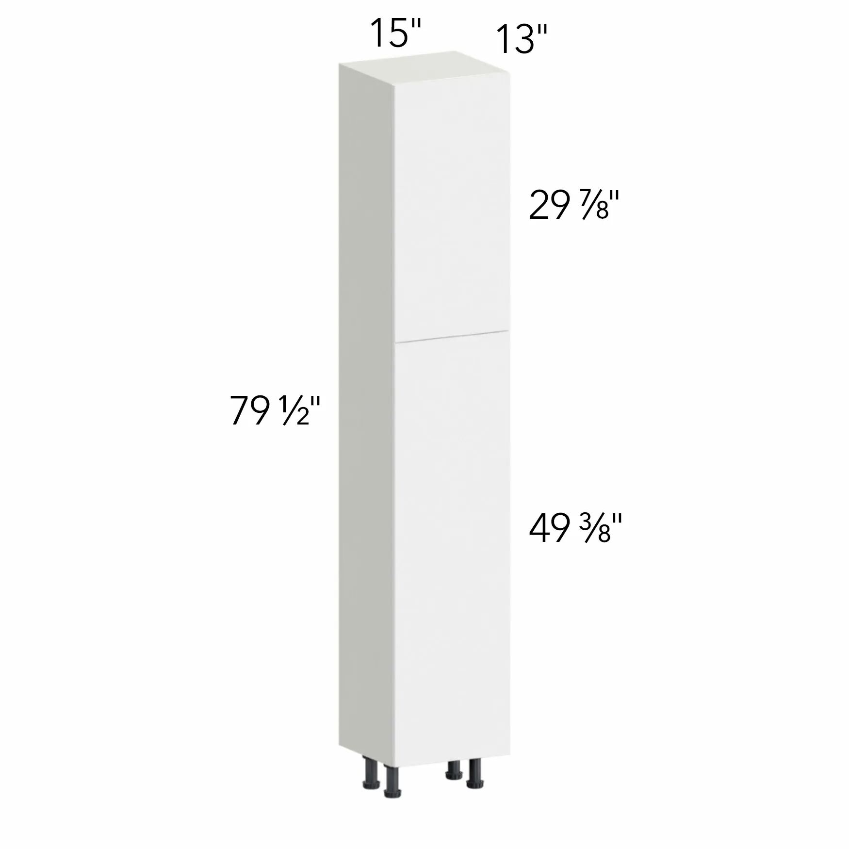 Illume® Tuscany Blanco 15"W x 79.5"H x 13"D Tall Pantry Cabinet (TP151384)