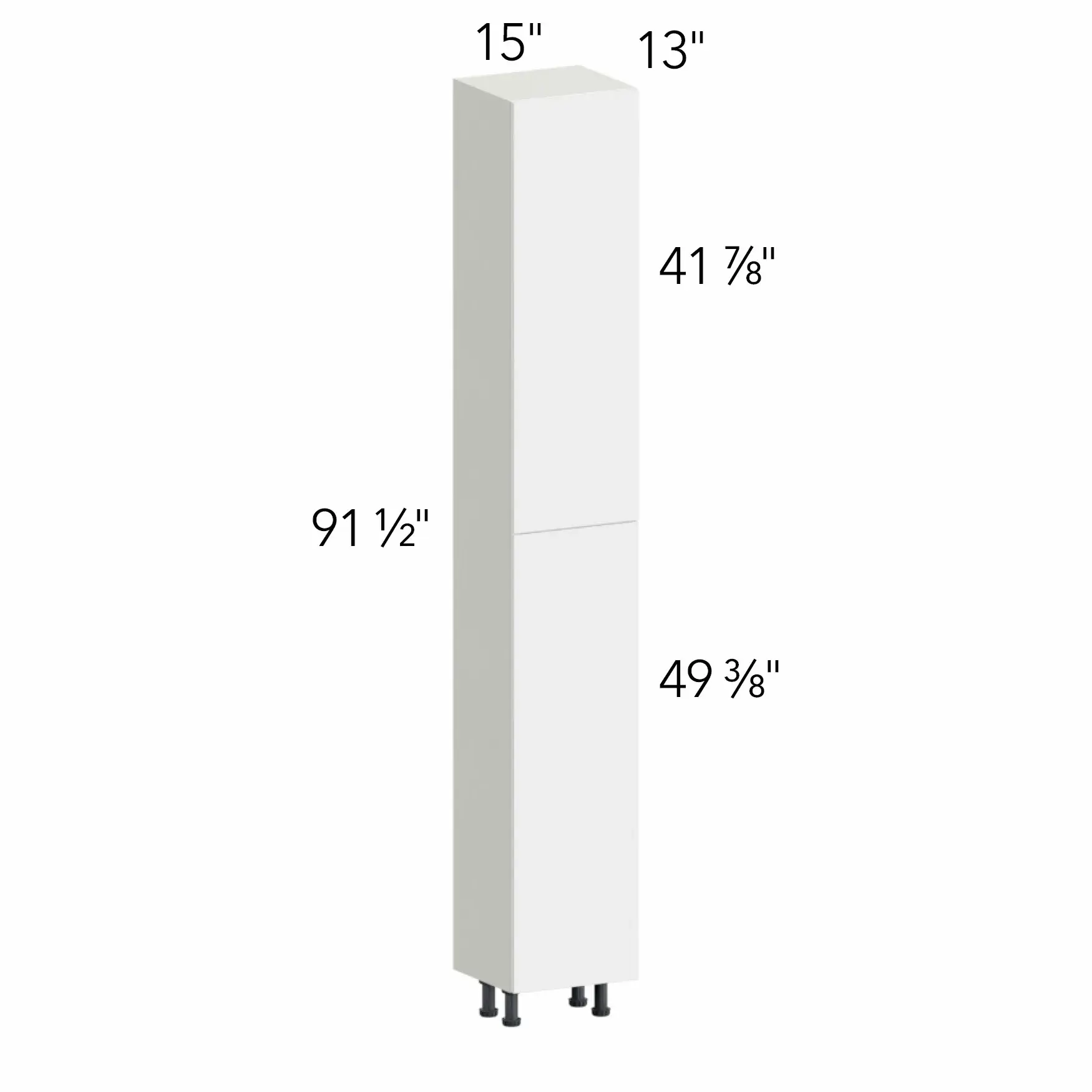Illume® Tuscany Blanco 15"W x 91.5"H x 13"D Tall Pantry Cabinet (TP151396)