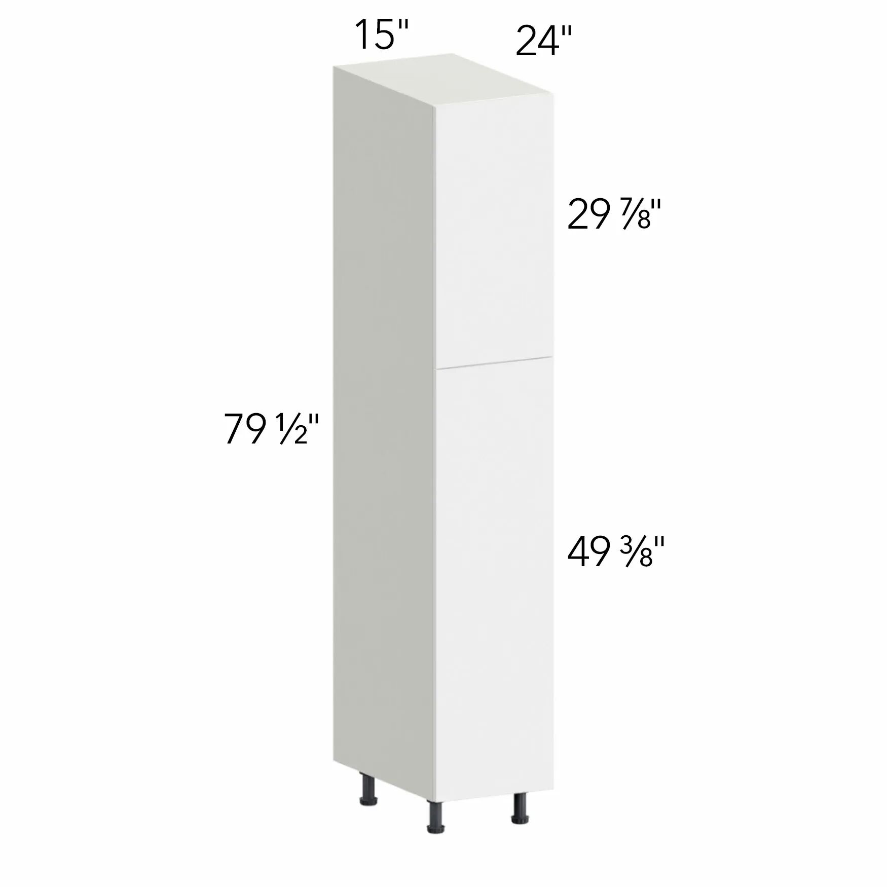 Ovela® Tuscany Blanco 15"W x 79.5"H x 24"D Tall Pantry Cabinet (TP152484)
