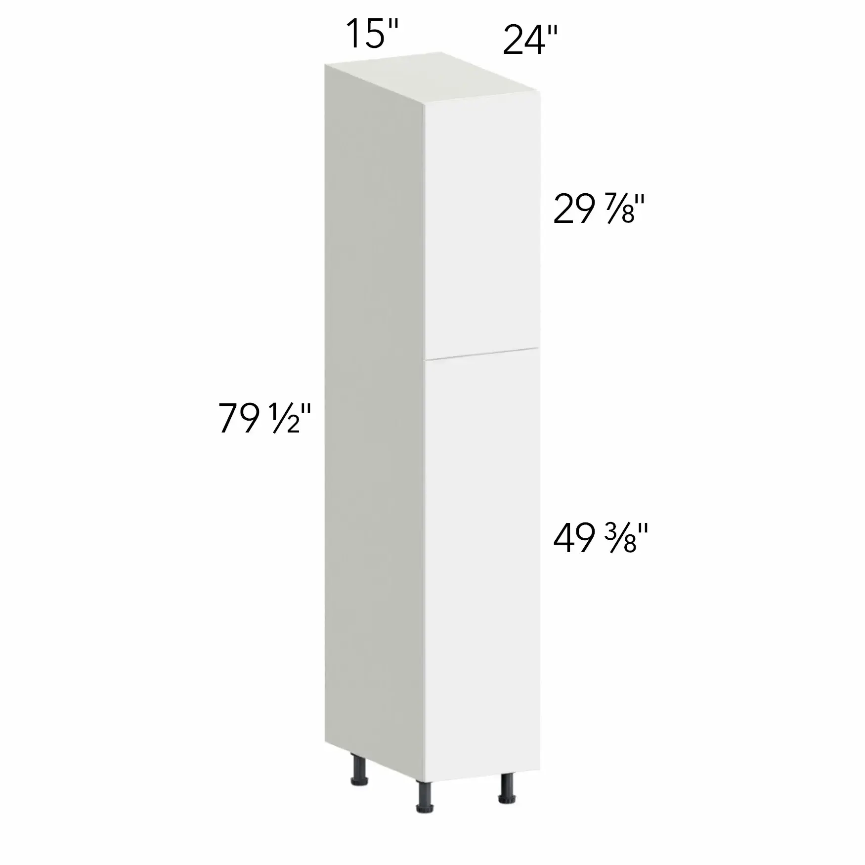 Ovela® Tuscany Blanco 15"W x 79.5"H x 24"D Tall Pantry Cabinet (TP152484)