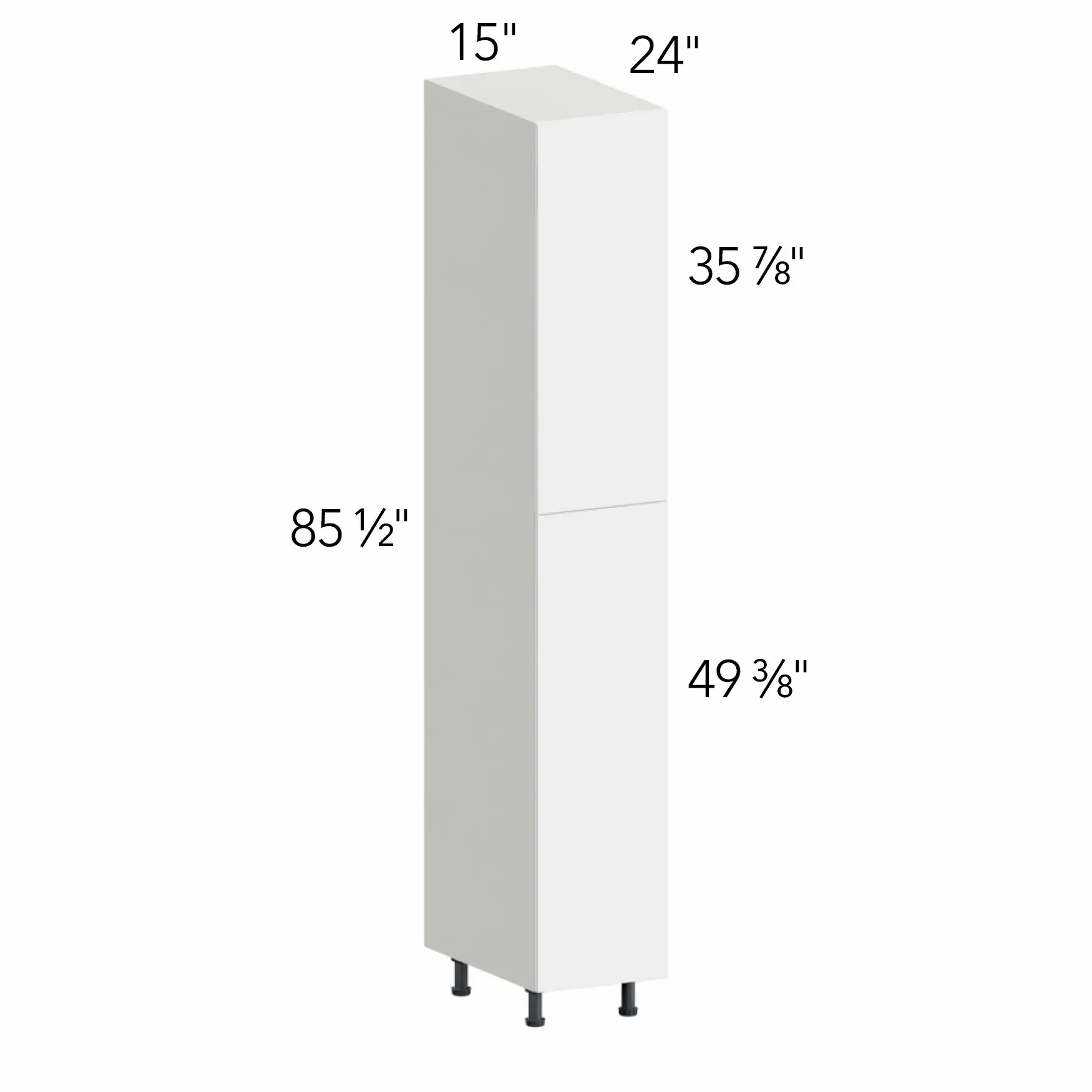 Ovela® Tuscany Como Ash 2 15"W x 85.5"H x 24"D Tall Pantry Cabinet (TP152490)