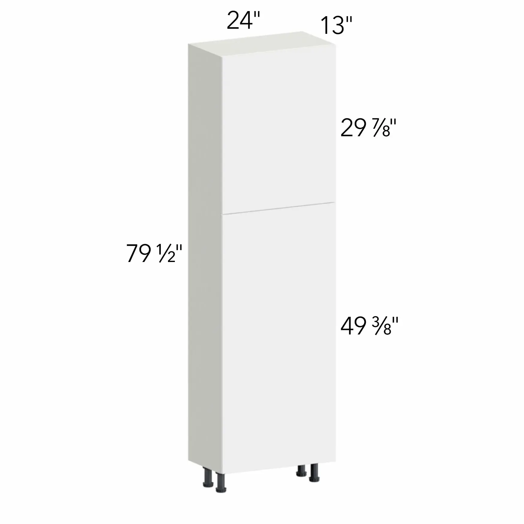 Illume® Tuscany Ida 2 24"W x 79.5"H x 13"D Tall Pantry Cabinet (TP241384SD)