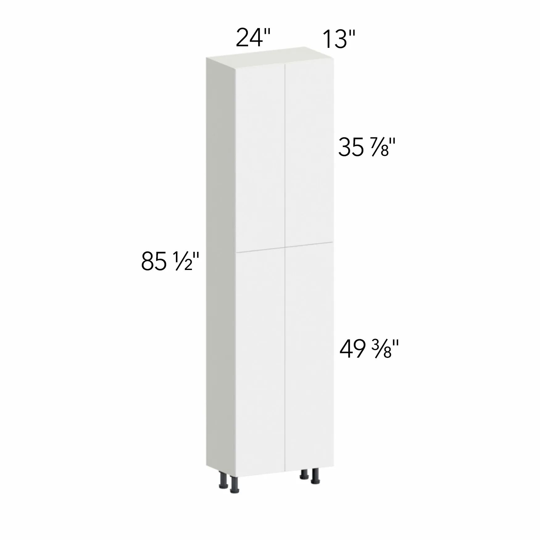 Ovela® Tuscany Muratti 4 24"W x 85.5"H x 13"D Tall Pantry Cabinet (TP241390)