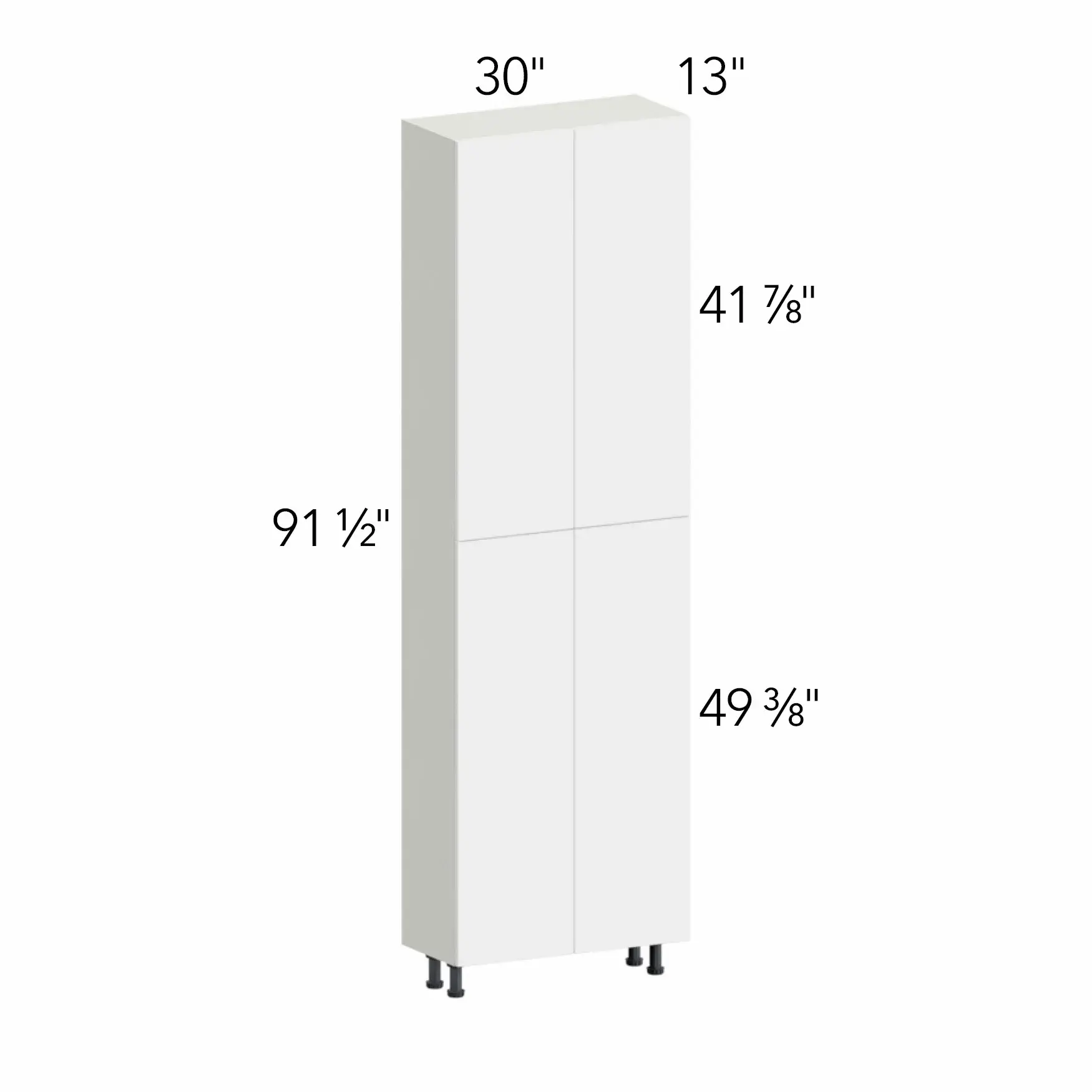 Illume® Tuscany Basalto 30"W x 91.5"H x 13"D Tall Pantry Cabinet (TP301396)