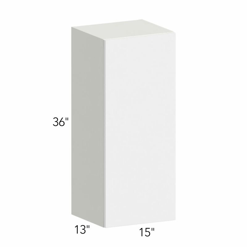 Ovela® Catalina Grigio Gloss 15"W x 36"H x 13"D Wall Cabinet (W1536)