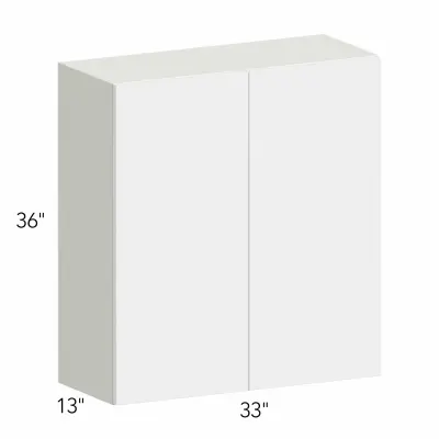 Ovela® Catalina Bianco Gloss 33"W x 36"H x 13"D Wall Cabinet (W3336)