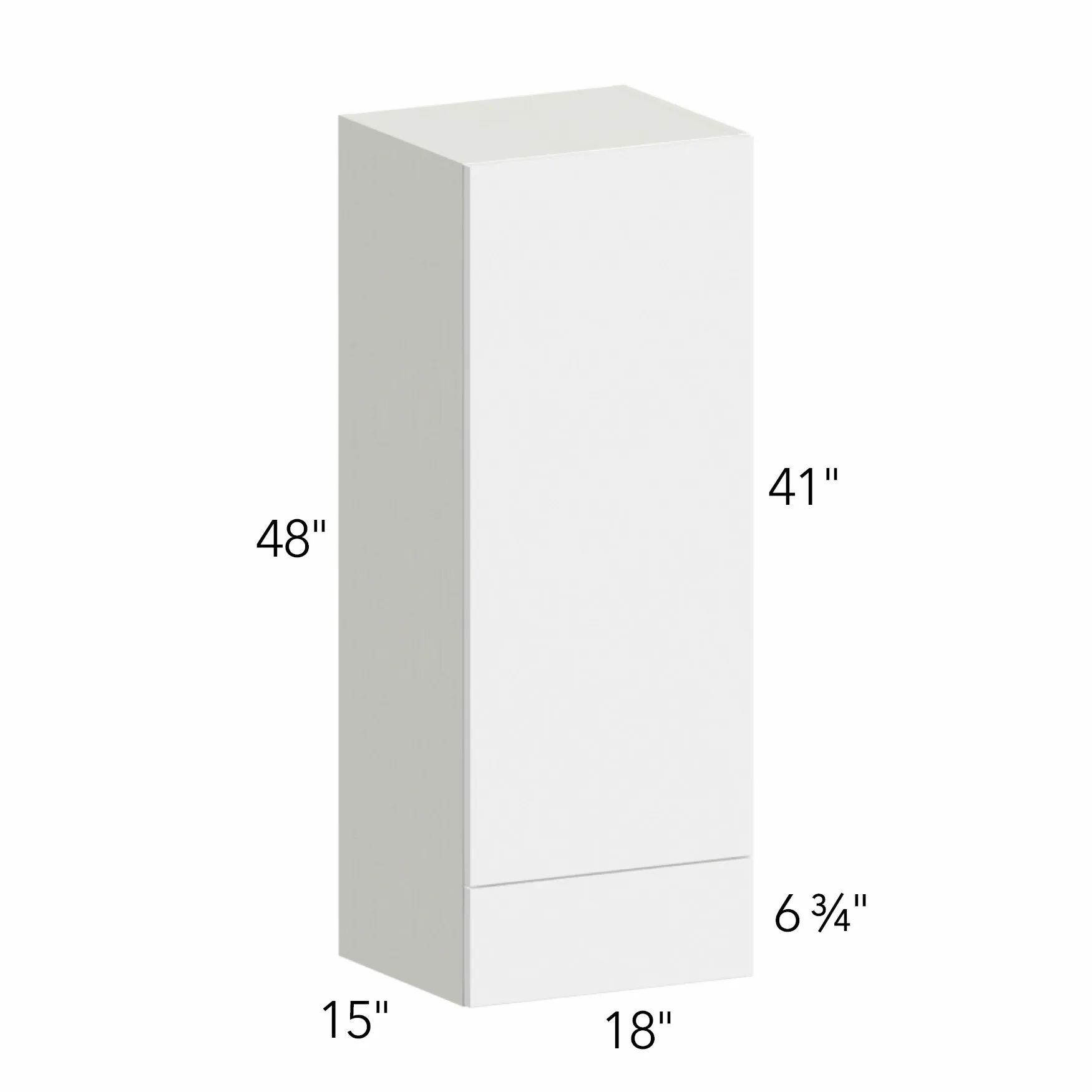 Illume® Tuscany Blanco 18"W x 48"H x 15"D Wall Cabinet with Drawers (WD1848)