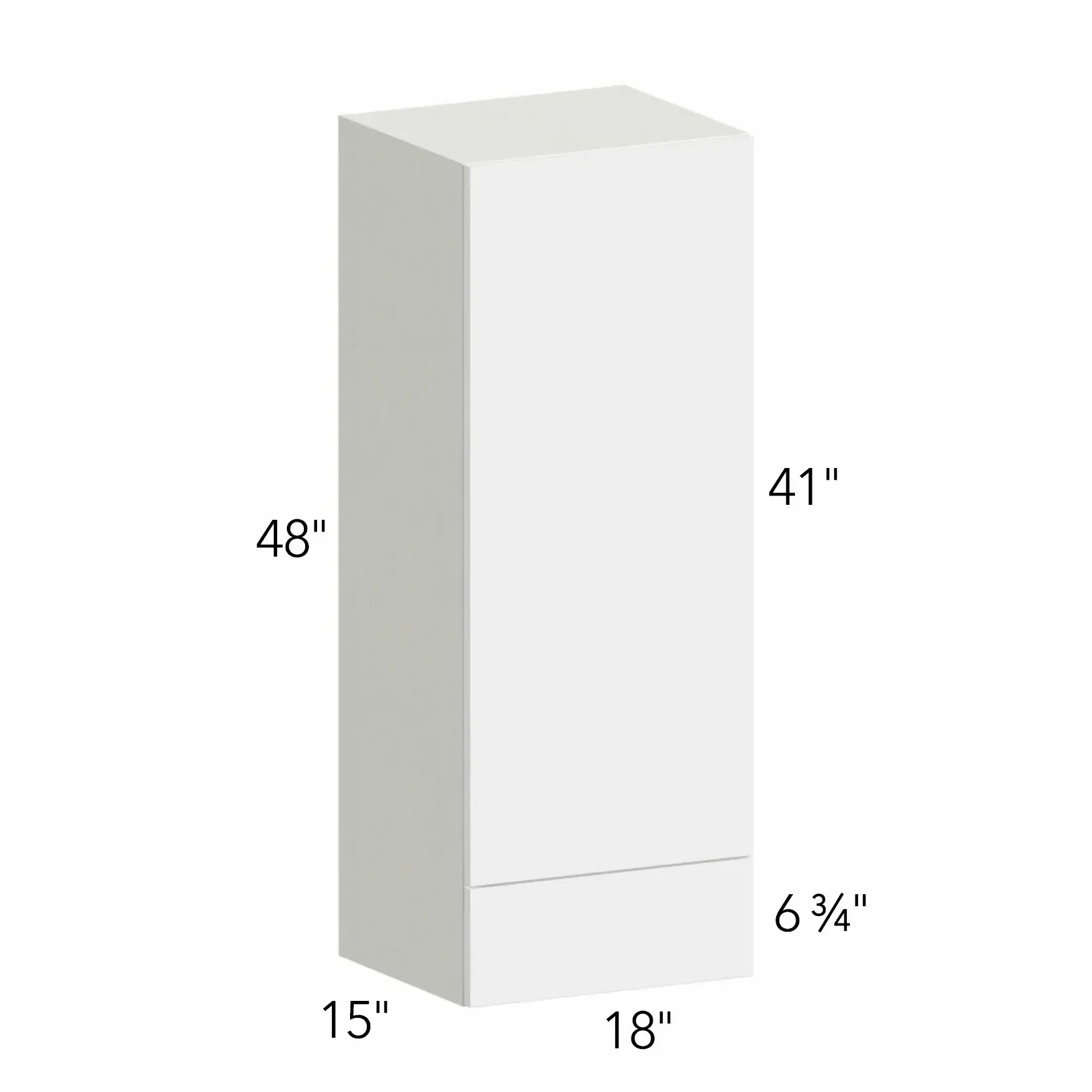 Illume® Tuscany Blanco 18"W x 48"H x 15"D Wall Cabinet with Drawers (WD1848)