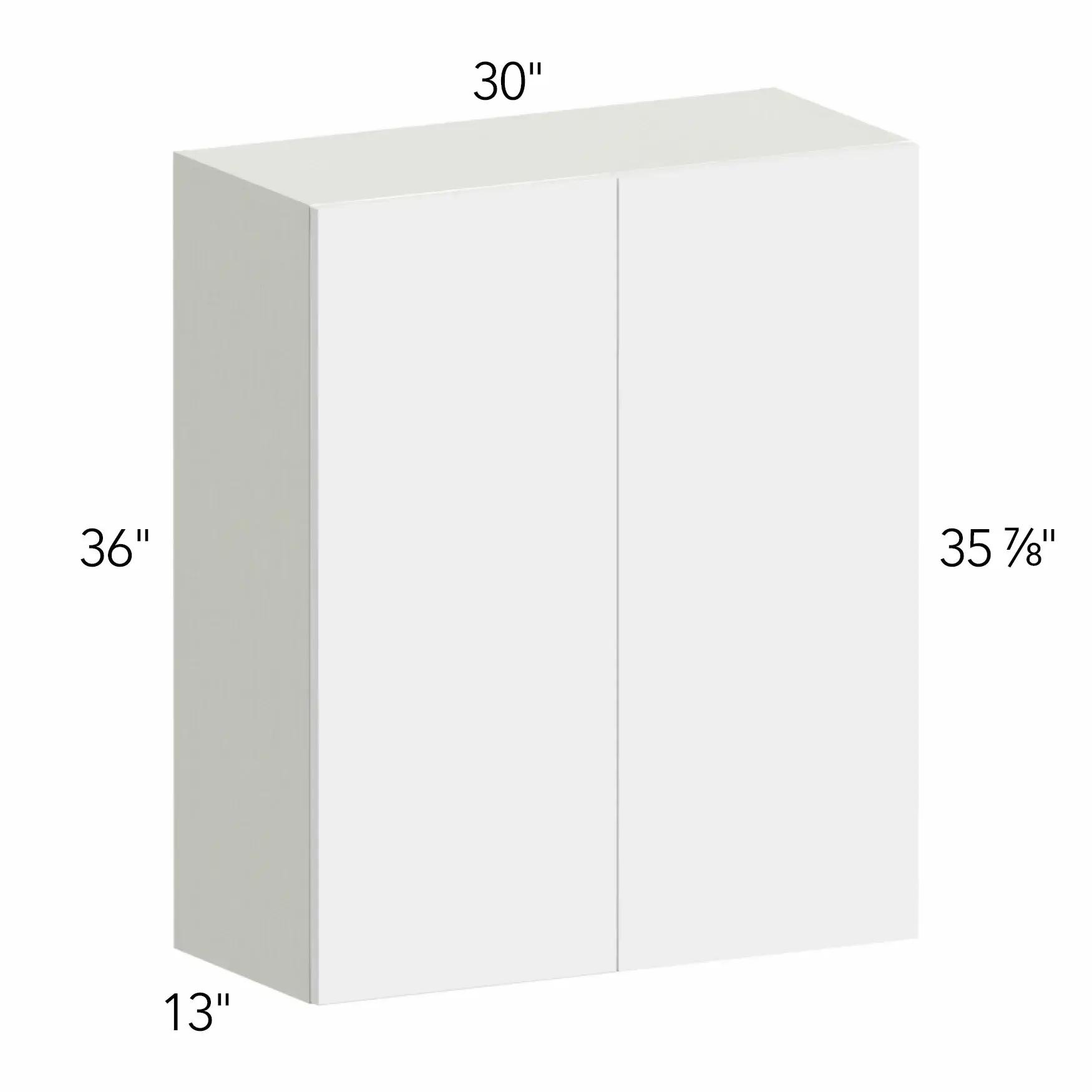 Illume® Tuscany Basalto 30"W x 36"H x 13"D Blind Corner Cabinet (WBC3036)