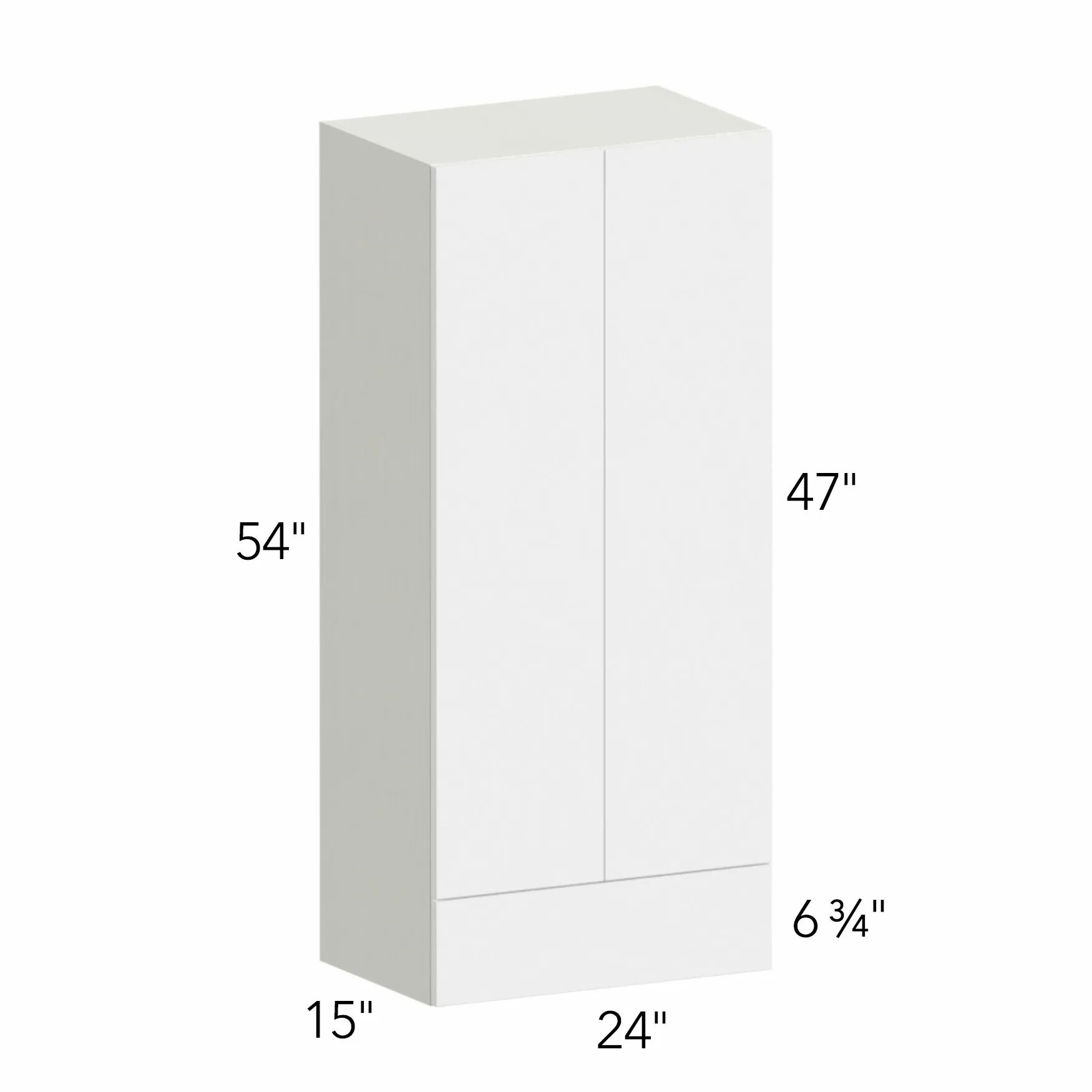 Ovela® Tuscany Ida 2 24"W x 54"H x 15"D Wall Cabinet with Drawers (WD2454)