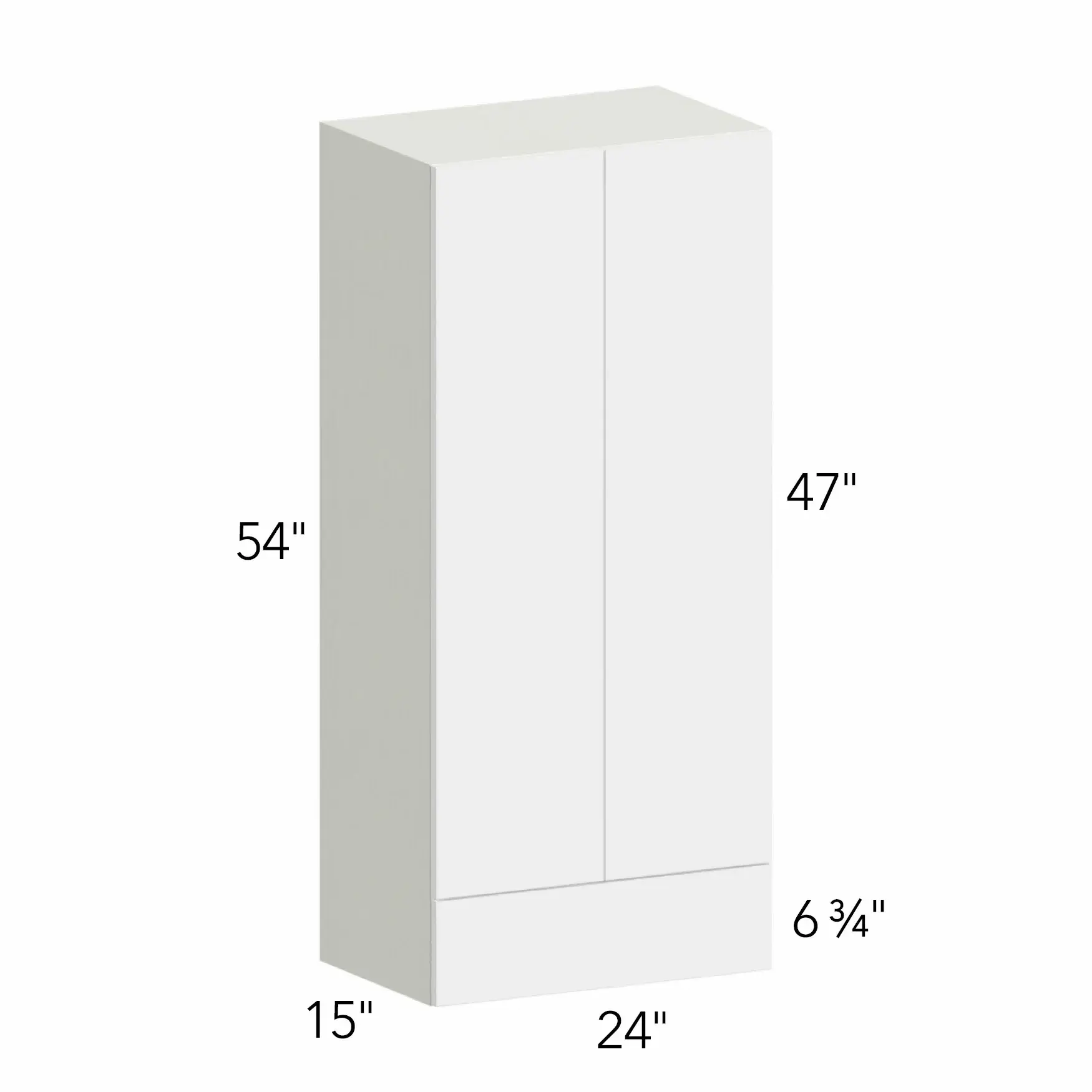 Ovela® Tuscany Ida 2 24"W x 54"H x 15"D Wall Cabinet with Drawers (WD2454)