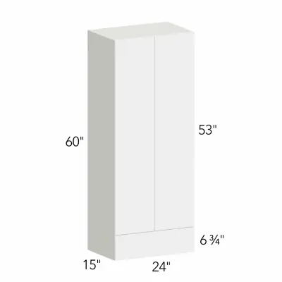 Illume® Catalina Grigio Gloss 24"W x 60"H x 15"D Wall Cabinet with Drawers (WD2460)