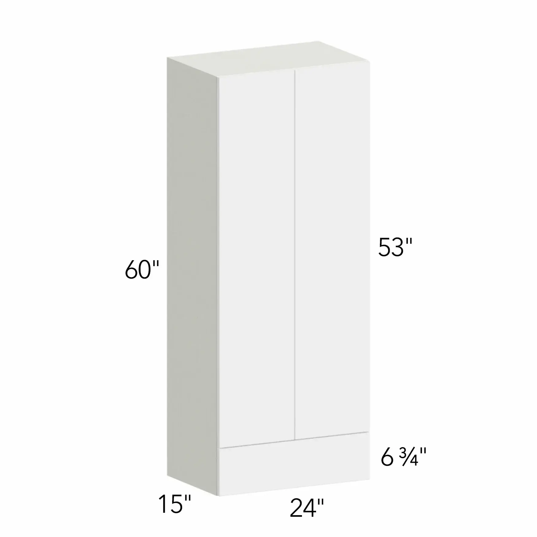 Illume® Tuscany Ida 2 24"W x 60"H x 15"D Wall Cabinet with Drawers (WD2460)
