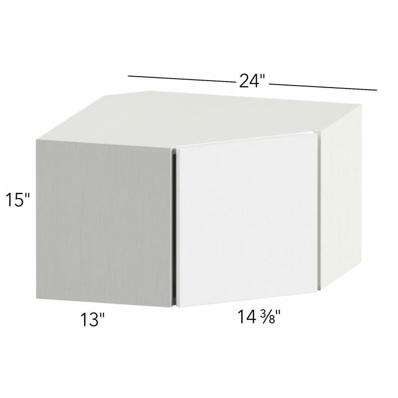 Ovela® Tuscany Frappe 1 24"W x 15"H x 24"D Diagonal Corner Wall Cabinet (WDC2415)