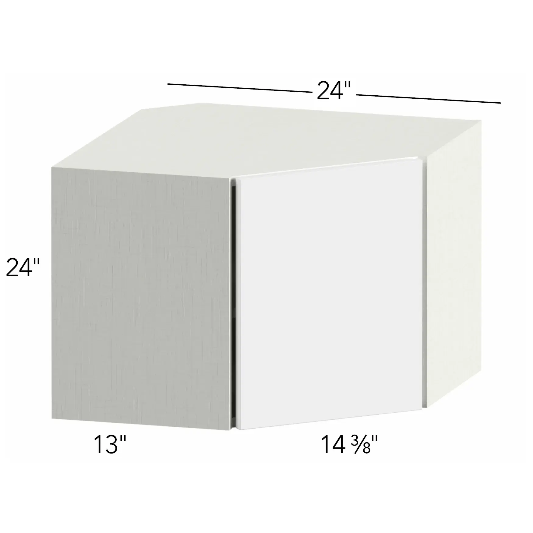 Illume® Tuscany Blanco 24"W x 18"H x 24"D Diagonal Corner Wall Cabinet (WDC2418)