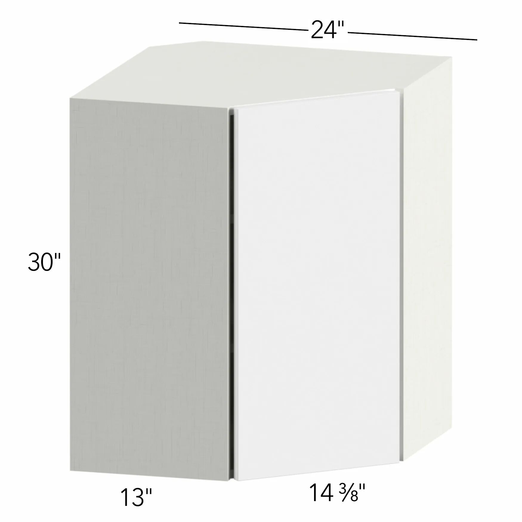 Illume® Tuscany Ida 2 24"W x 30"H x 24"D Diagonal Corner Wall Cabinet (WDC2430)