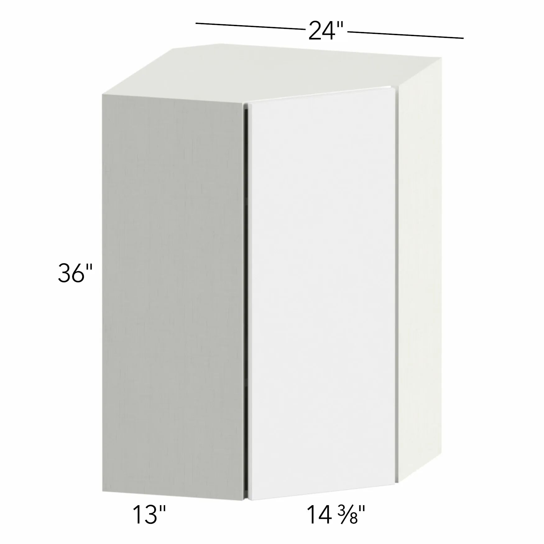 Ovela® Tuscany Ida 2 24"W x 36"H x 24"D Diagonal Corner Wall Cabinet (WDC2436)