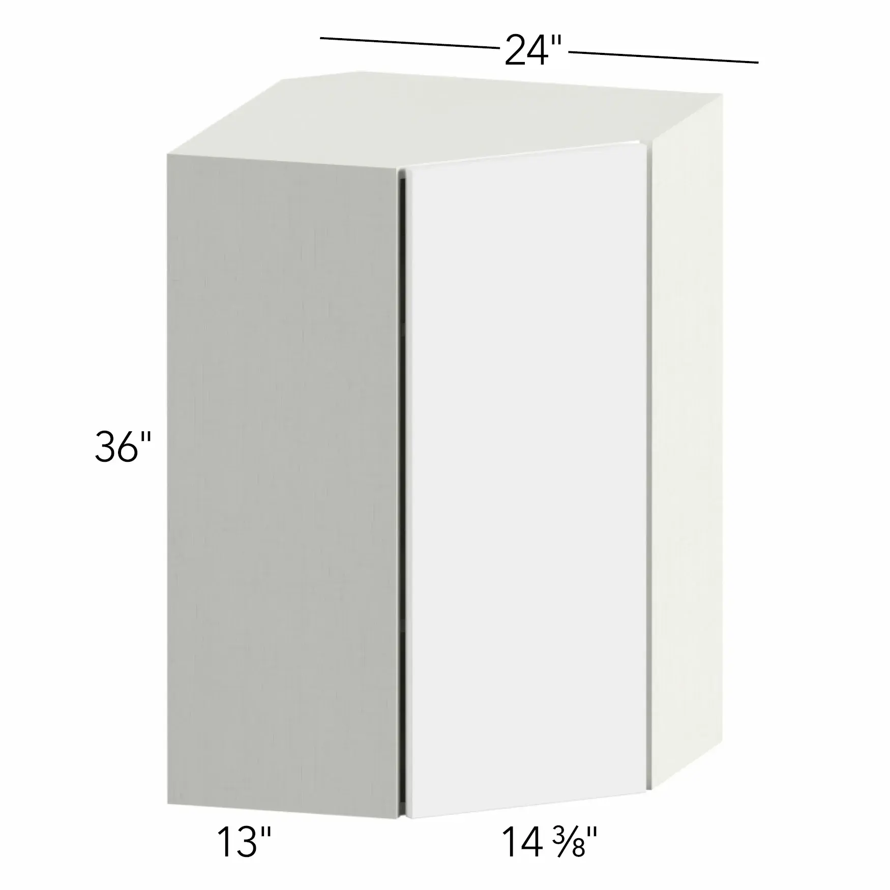 Ovela® Tuscany Ida 2 24"W x 36"H x 24"D Diagonal Corner Wall Cabinet (WDC2436)