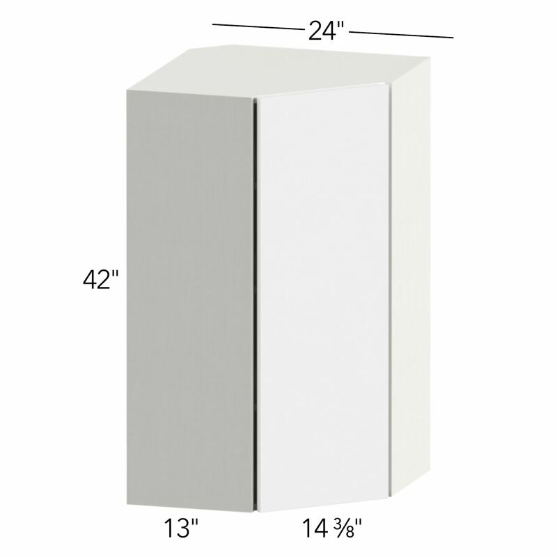 Ovela® Tuscany Como Ash 2 24"W x 42"H x 24"D Diagonal Corner Wall Cabinet (WDC2442)