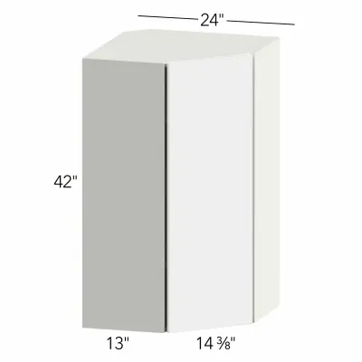 Ovela® Tuscany Como Ash 2 24"W x 42"H x 24"D Diagonal Corner Wall Cabinet (WDC2442)