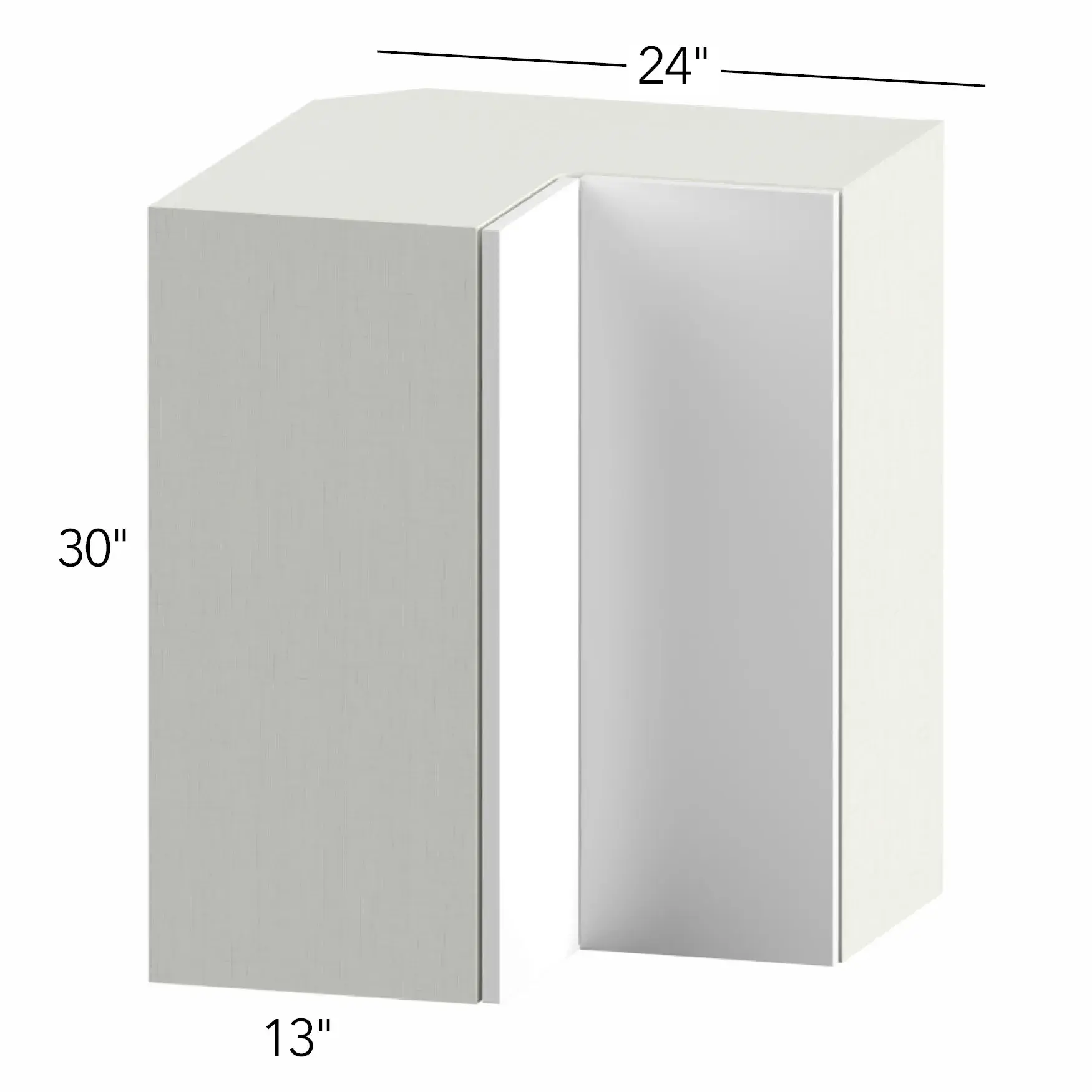 Ovela® Tuscany Ida 2 24"W x 30"H x 24"D Pie Cut Corner Cabinet (WPC2430)