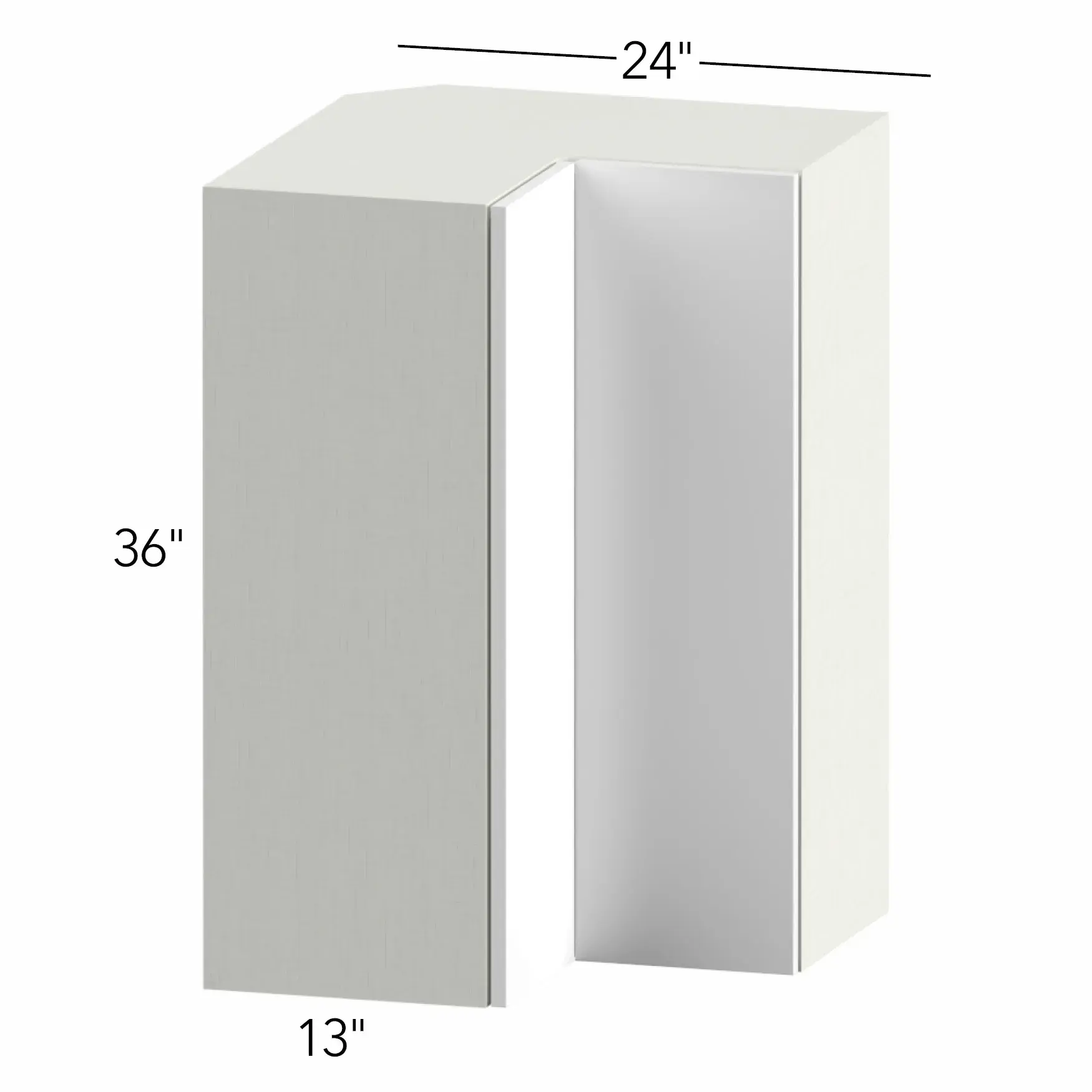 Ovela® Tuscany Ida 2 24"W x 36"H x 24"D Pie Cut Corner Cabinet (WPC2436)