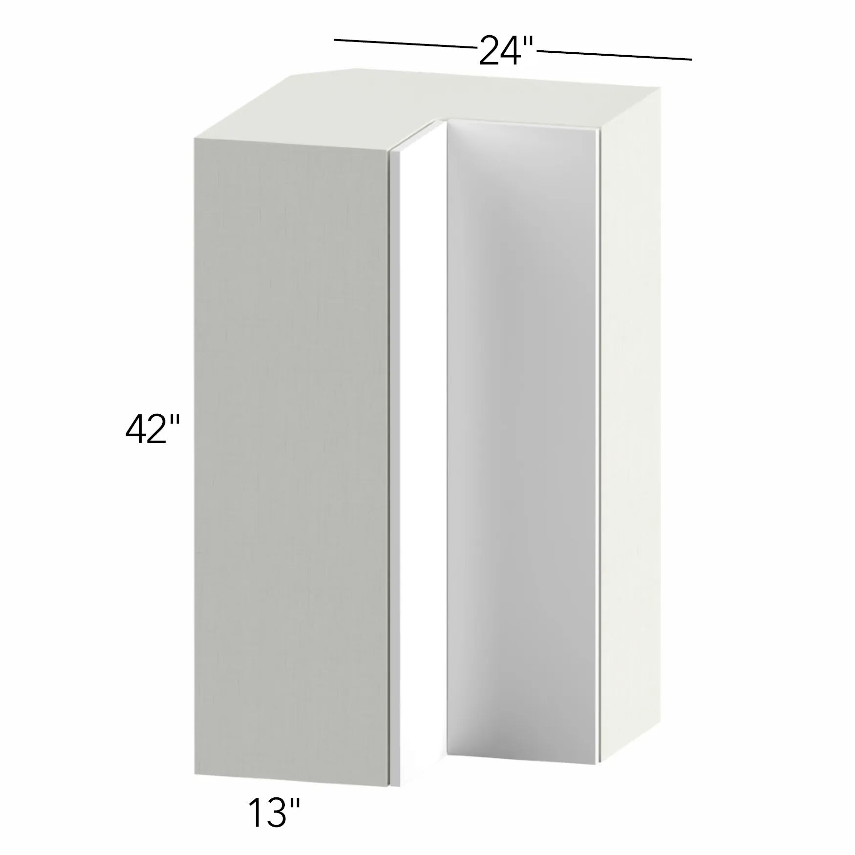 Illume® Tuscany Ida 2 24"W x 42"H x 24"D Pie Cut Corner Cabinet (WPC2442)