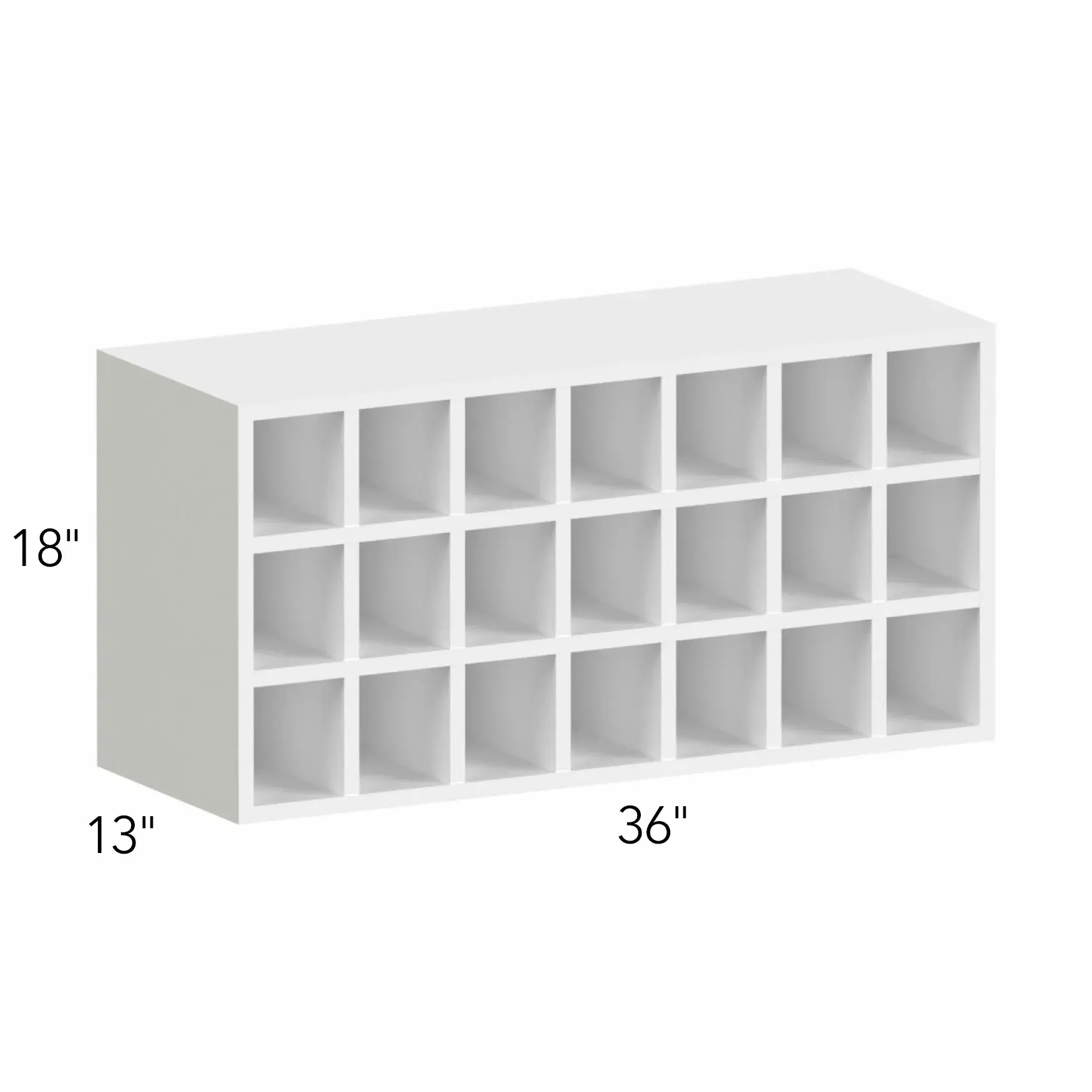 Illume® Tuscany Basalto 36"W x 18"H x 13"D Wall Wine Rack (WR3618)