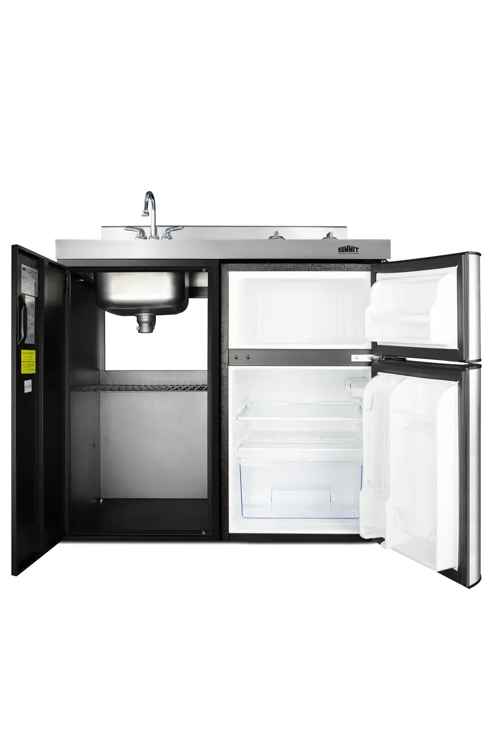 Summit C39ELGLASSBK 39" Wide All-In-One Kitchenette
