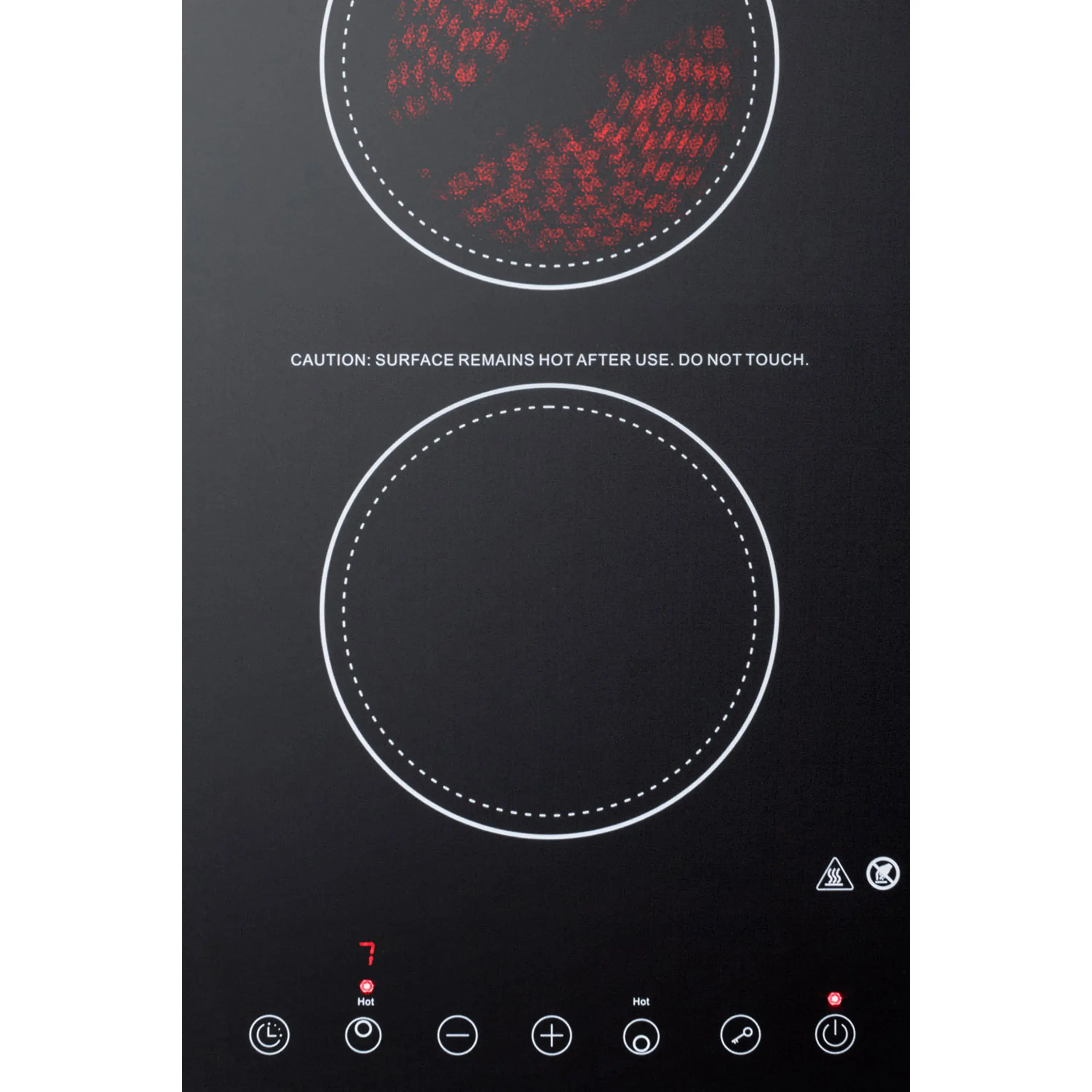 Summit CR2B15T1B 12" Wide 115V 2-Burner Radiant Cooktop