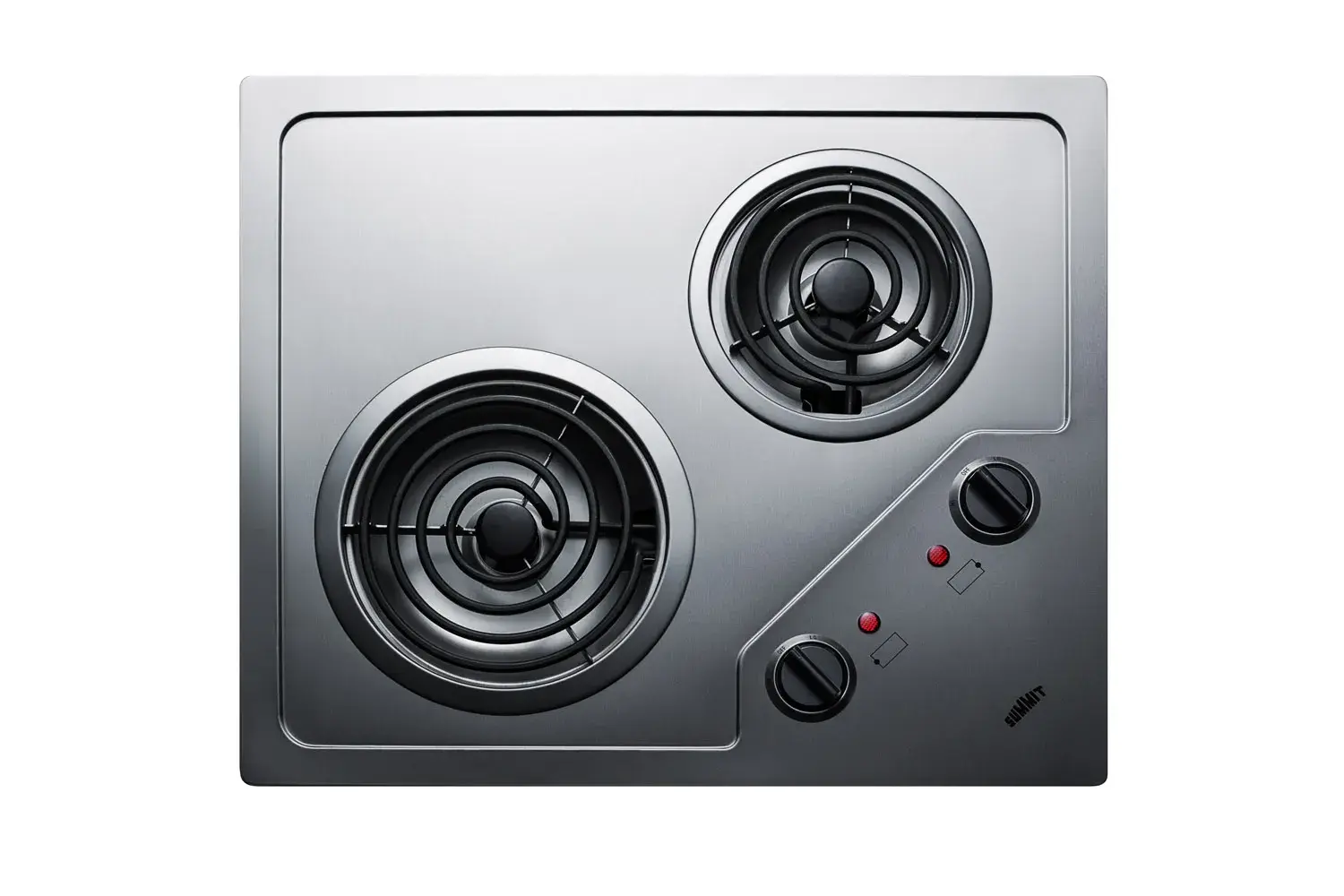 Summit CR2B224S 21" Wide 230V 2-Burner Coil Cooktop