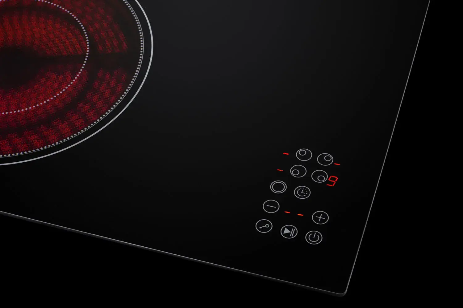 Summit CR4B30T11B 30" Wide 208-240V 4-Burner Radiant Cooktop