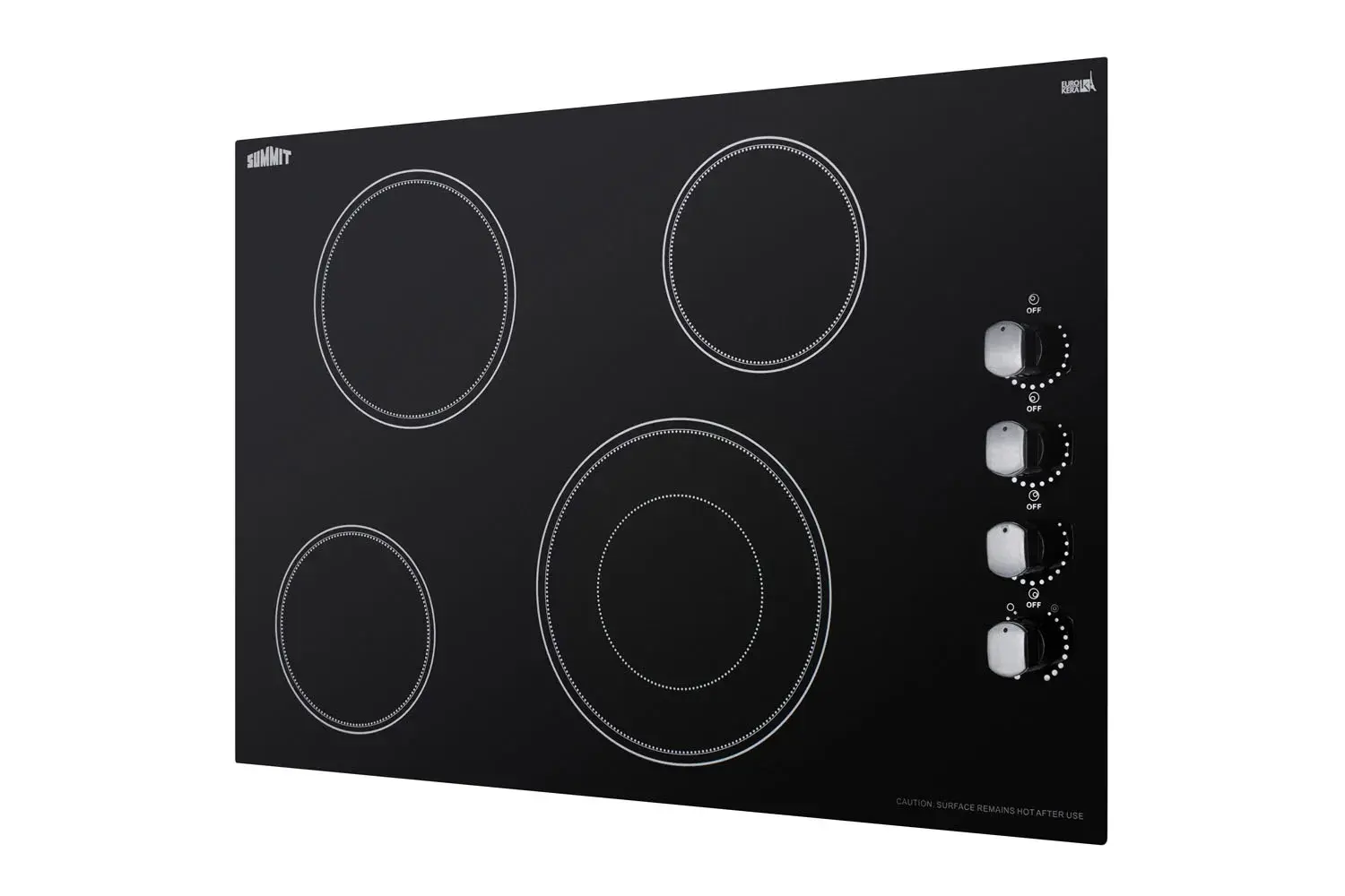 Summit CR4B30MB 30" Wide 208-240V 4-Burner Radiant Cooktop