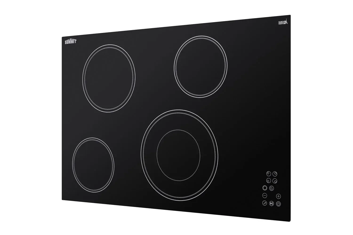 Summit CR4B30T11B 30" Wide 208-240V 4-Burner Radiant Cooktop