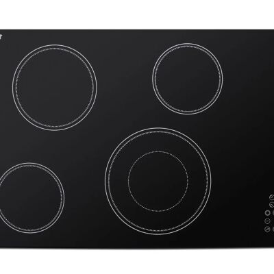 Summit CR4B30T11B 30" Wide 208-240V 4-Burner Radiant Cooktop
