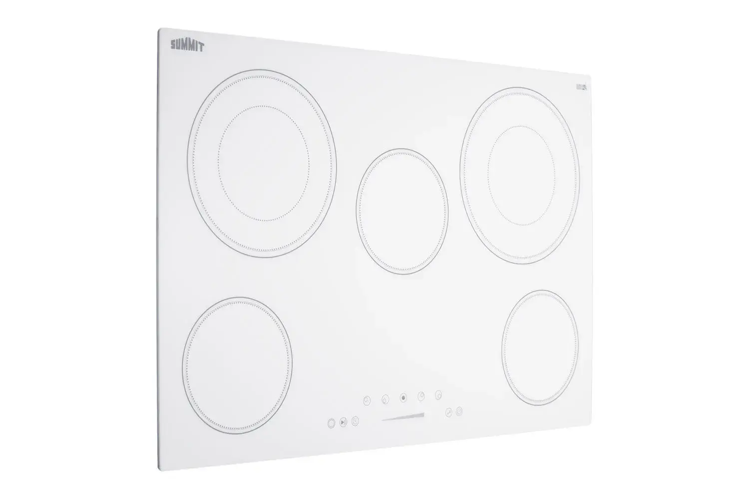 Summit CR5B30T8W 30" Wide 208-240V 5-Burner Radiant Cooktop