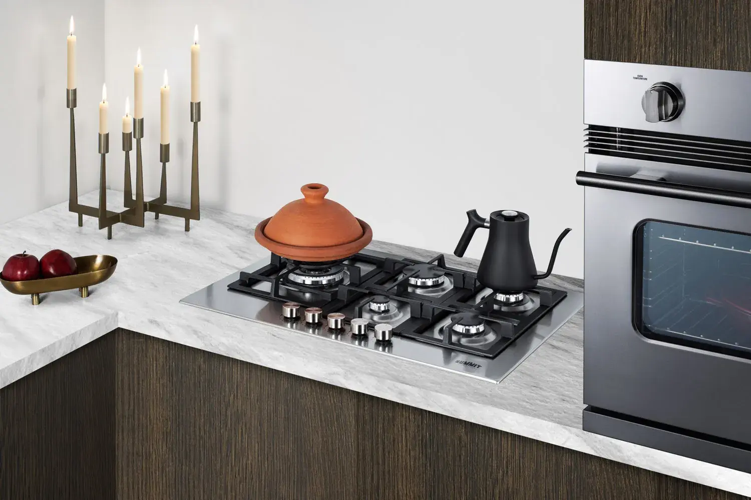 Summit GCJ5SS 30" Wide 5-Burner Gas Cooktop