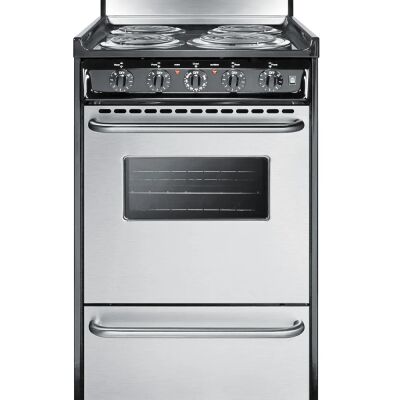 Summit TEM130BKWY 20" Wide Electric Coil Range