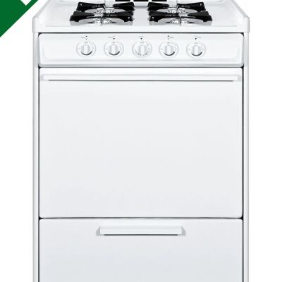 Summit WLM610P 24" Wide Propane Gas Range, Battery Start