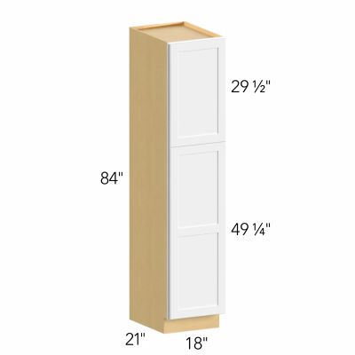 Luxor Espresso 18"W x 84"H x 21"D Tall Pantry Cabinet (UC1821X84)