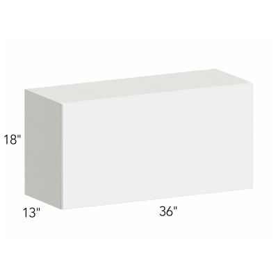 Classic Versailles White 36"W x 18"H x 12"D Glass Door Wall Cabinet (ACG-DR-3618-HD)