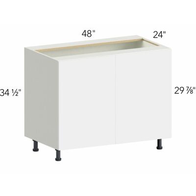 Classic Versailles White 48"W x 34.5"H x 24"D Blind Corner Base Cabinet (BLB45/48)