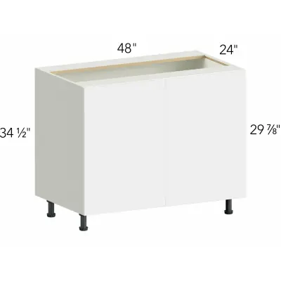 Classic Versailles White 48"W x 34.5"H x 24"D Blind Corner Base Cabinet (BLB45/48)