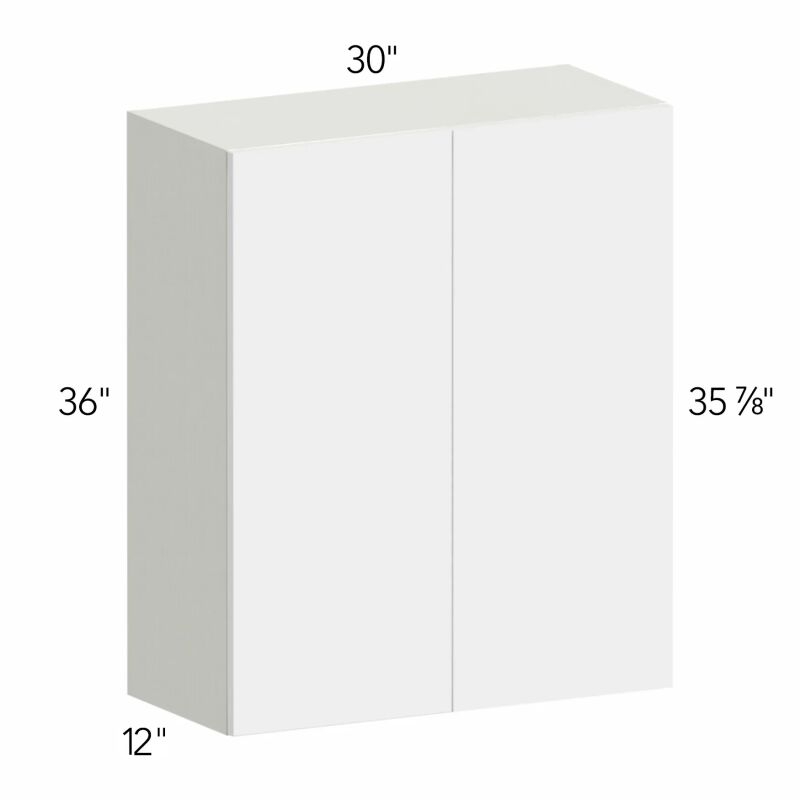 Classic Versailles Sleek White 30"W x 36"H x 12"D Blind Corner Wall Cabinet (BLW27/3036)