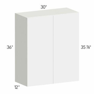 Classic Versailles Sleek White 30"W x 36"H x 12"D Blind Corner Wall Cabinet (BLW27/3036)
