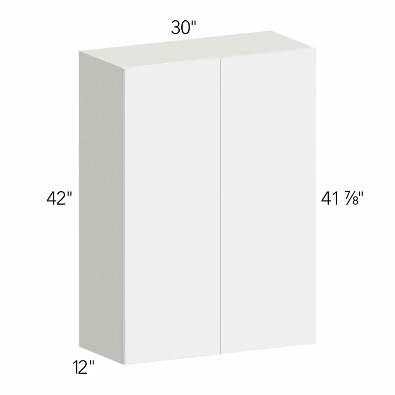Classic Versailles Sleek White 30"W x 42"H x 12"D Blind Corner Wall Cabinet (BLW27/3042)