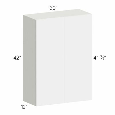 Classic Versailles Sleek White 30"W x 42"H x 12"D Blind Corner Wall Cabinet (BLW27/3042)